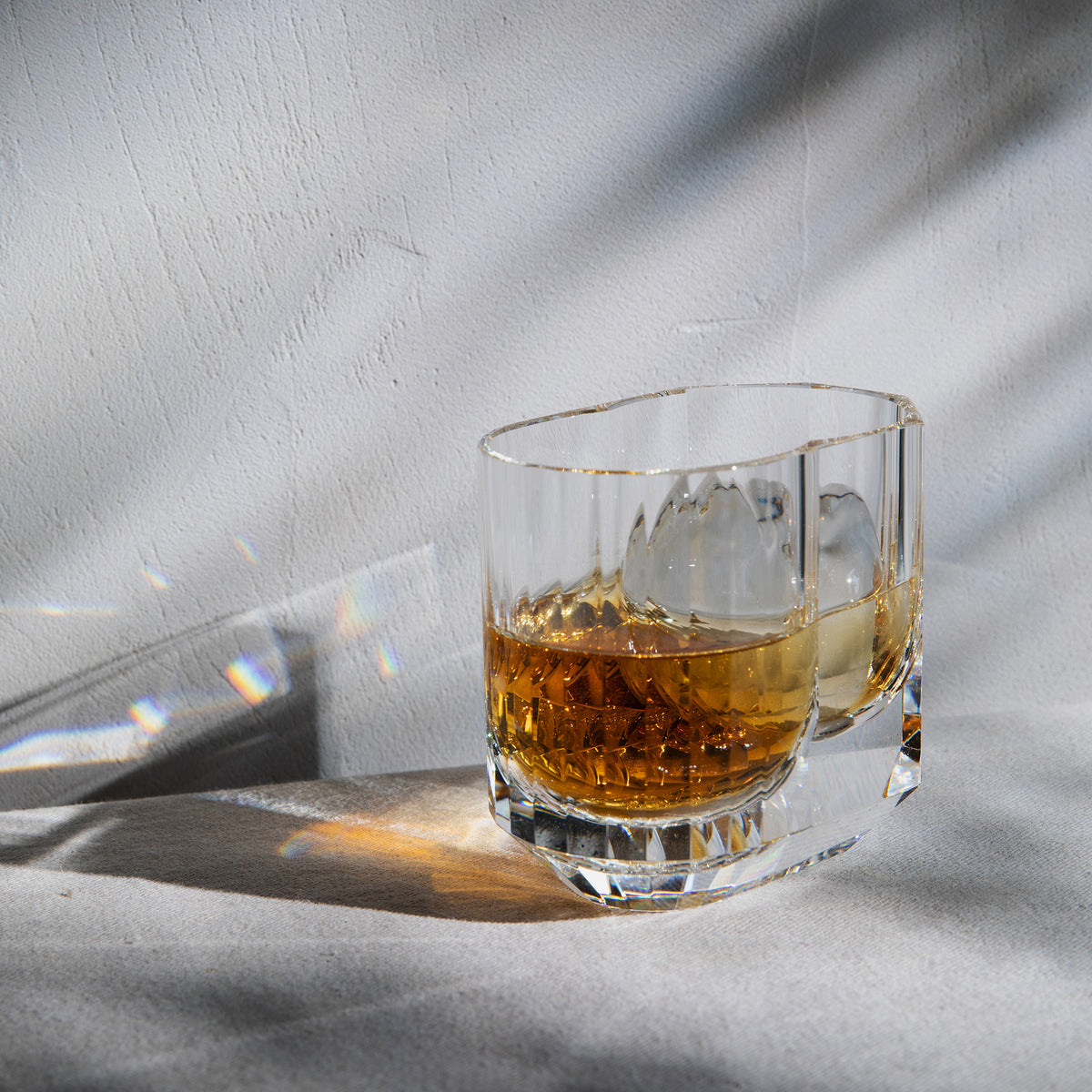 Cold Cut Whiskey Rocks Glass with Ice Ball Chamber