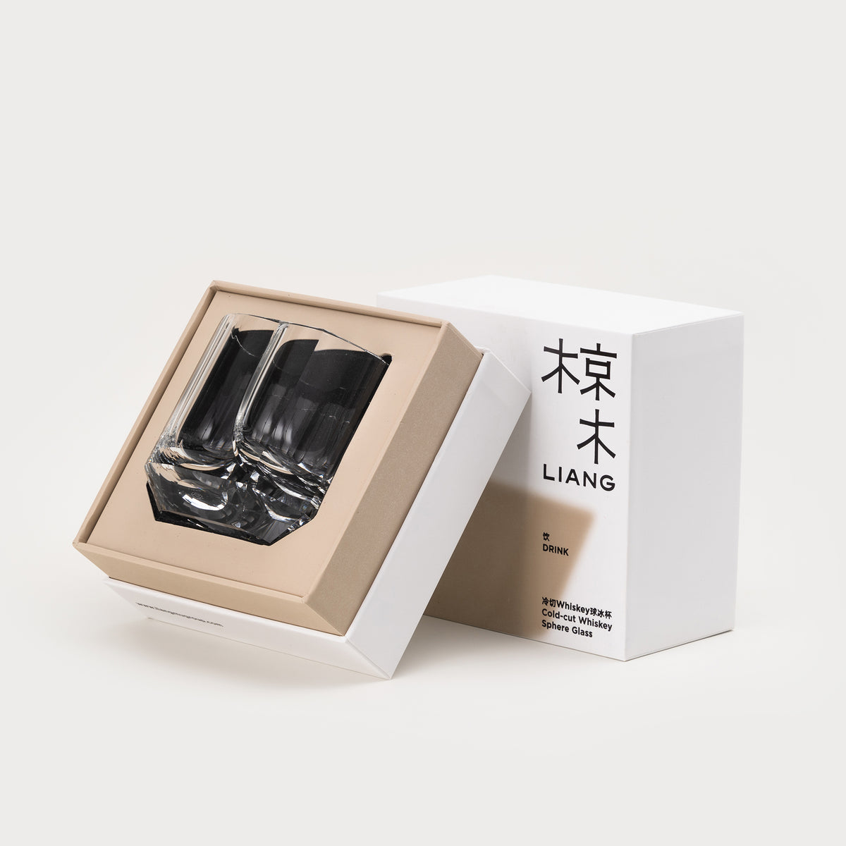Cold Cut Whiskey Rocks Glass with Ice Ball Chamber