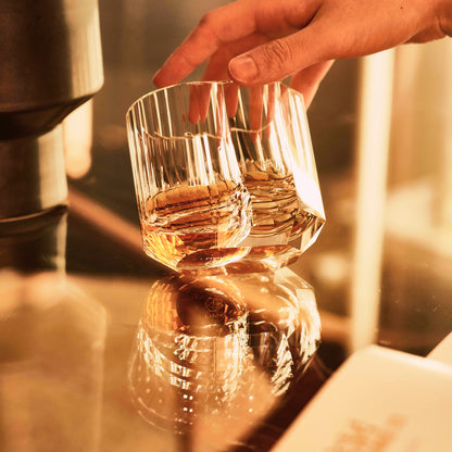 Cold Cut Whiskey Rocks Glass with Ice Ball Chamber