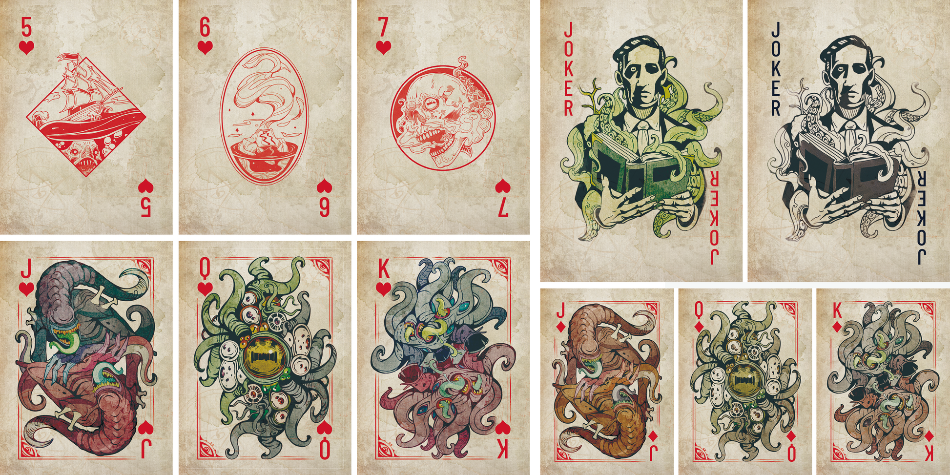 Vermilion Collection The Great Old One Playing Cards of Cthulhu Mythos Vermilion Collection The Great Old One Playing Cards of Cthulhu Mythos