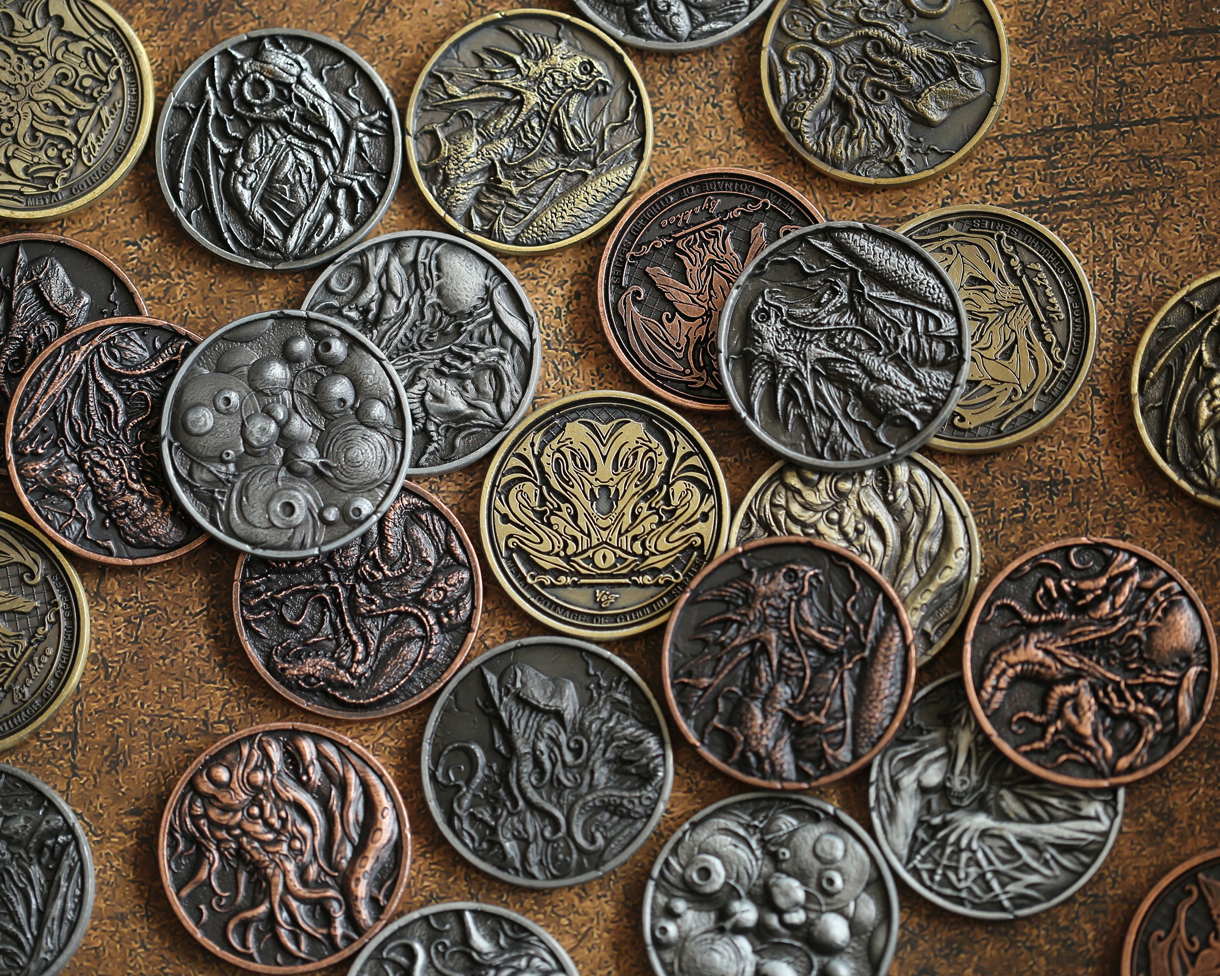The Myth of Cthulhu Collectible Metal Coins – Vermilion Collection
