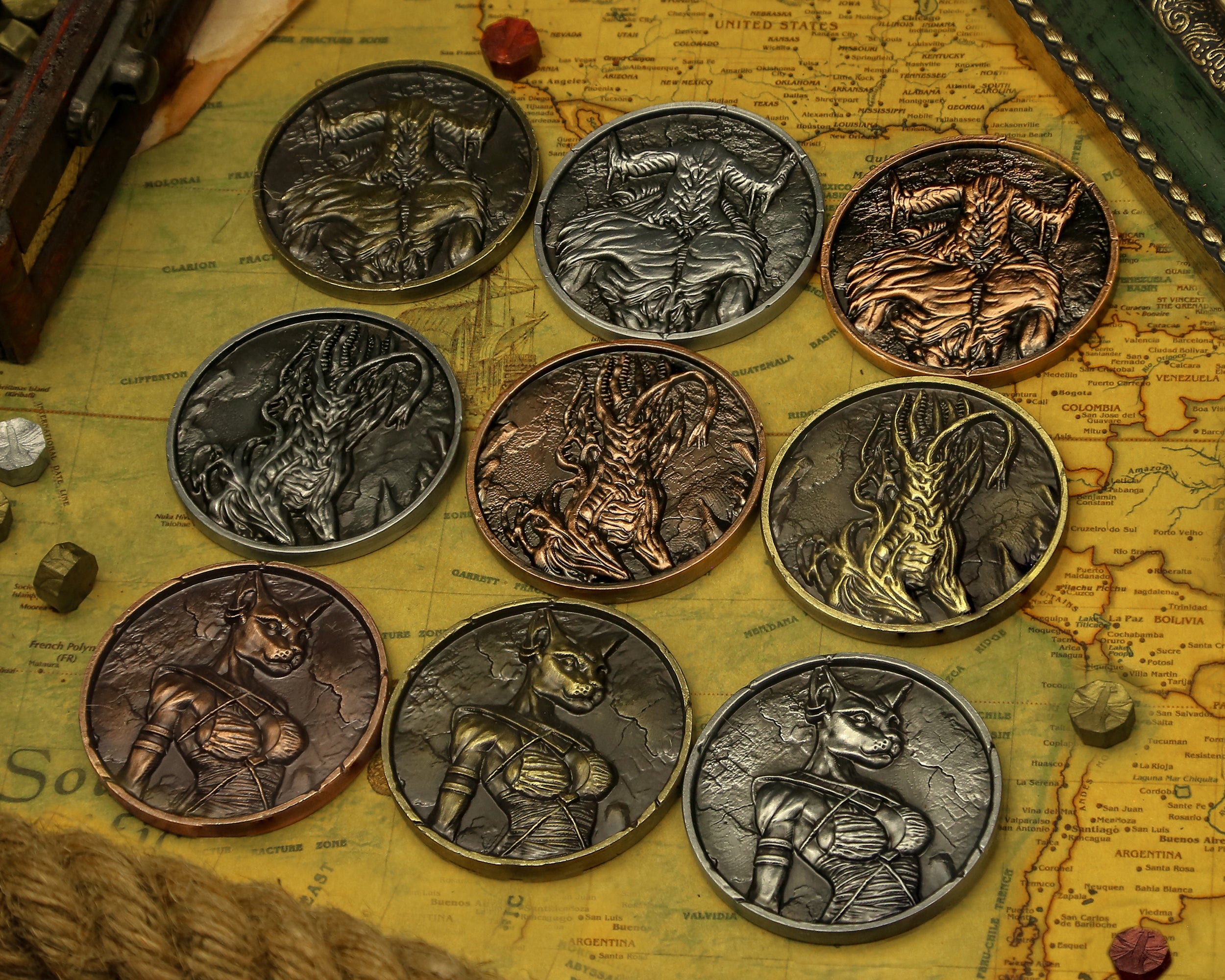 The Myth of Cthulhu Collectible Metal Coins – Vermilion Collection