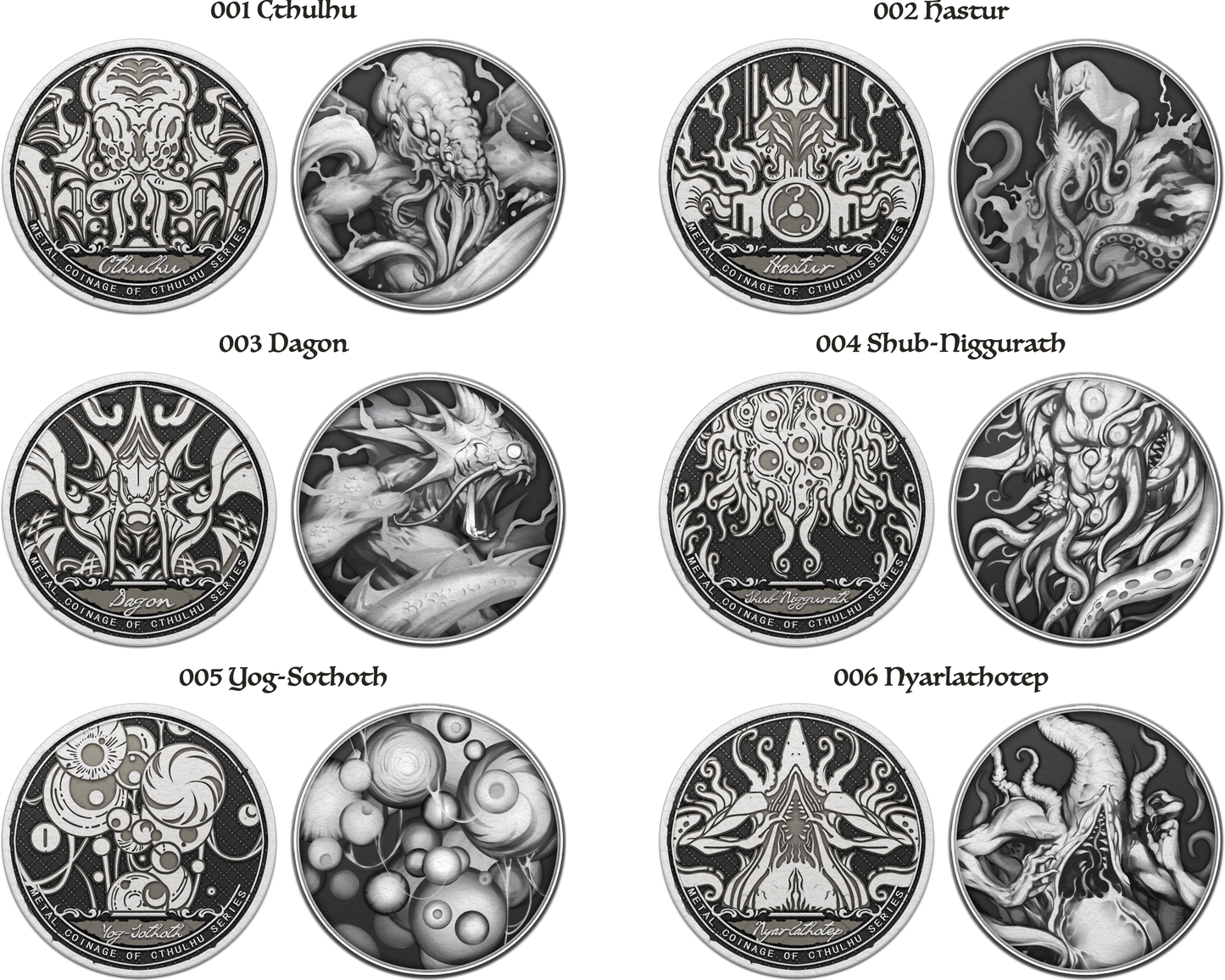 The Myth of Cthulhu Collectible Metal Coins