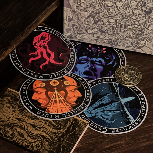 Pages on Glue Cthulhu Mythos PVC Vinyl Stickers