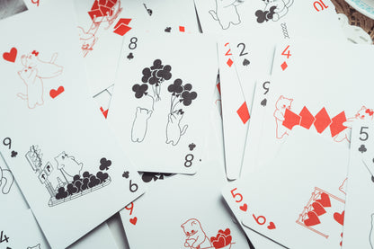 The Cat's & Dog's Diary Playing Cards