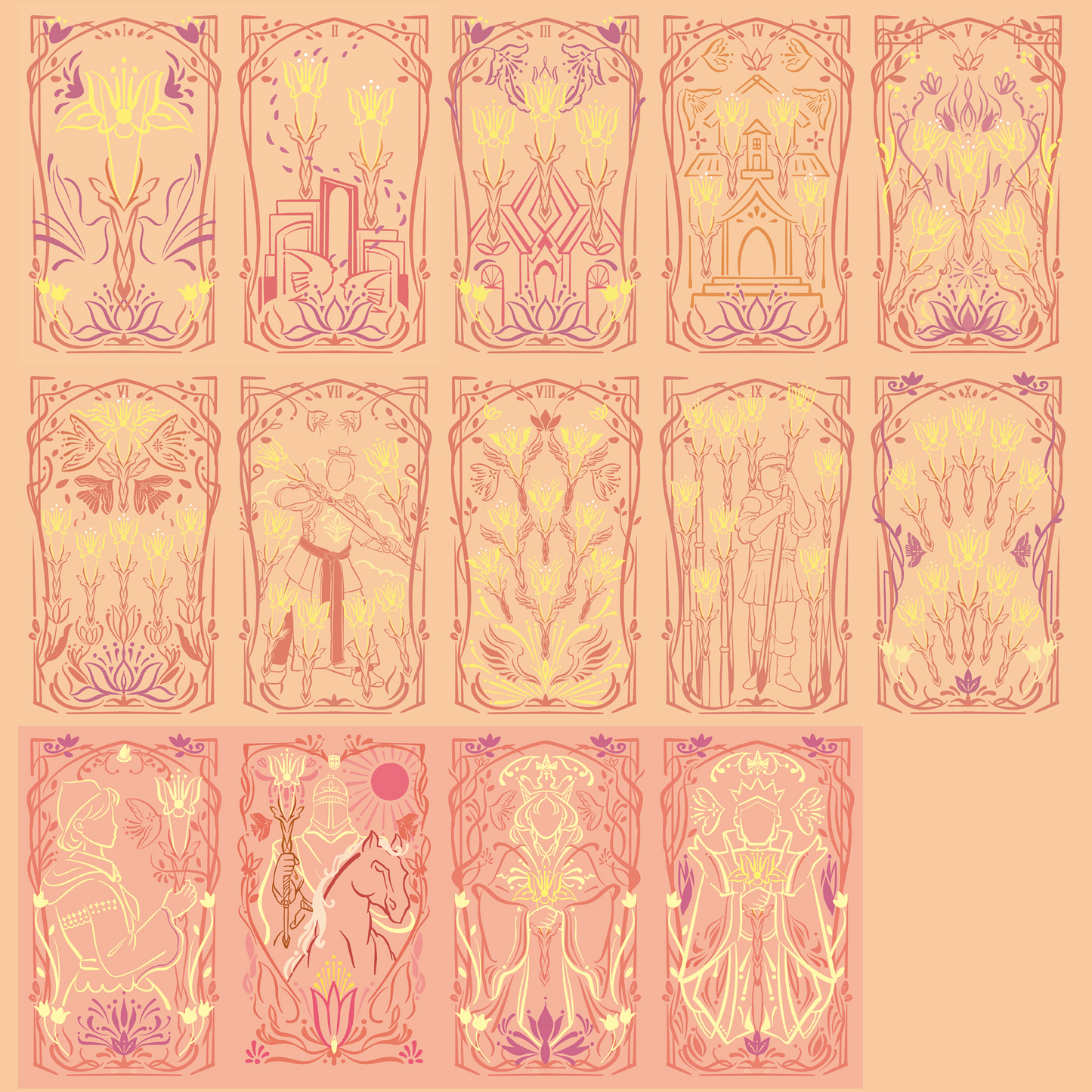 飞鸟与花塔罗牌