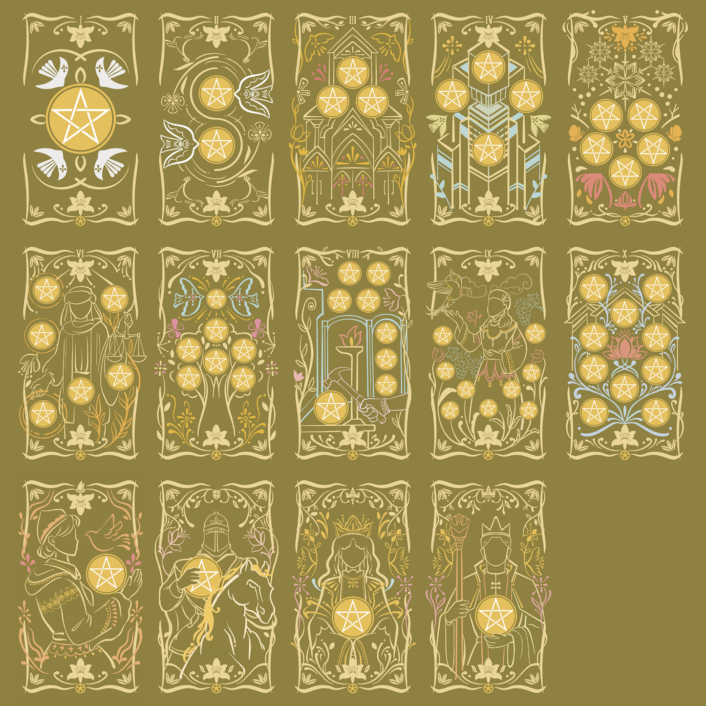 飞鸟与花塔罗牌