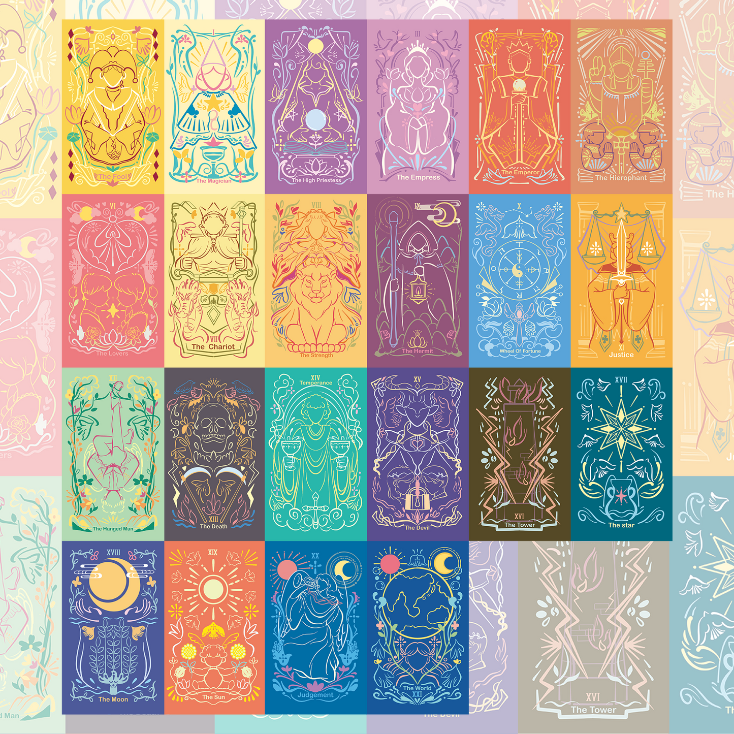 飞鸟与花塔罗牌