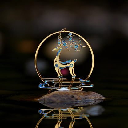 Auspicious Animal Metal Bookmarks (Deer)