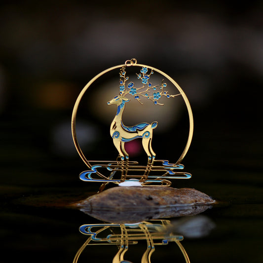 Auspicious Animal Metal Bookmarks (Deer)