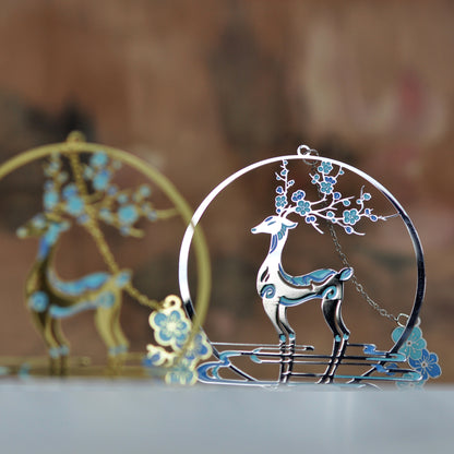Auspicious Animal Metal Bookmarks (Deer)