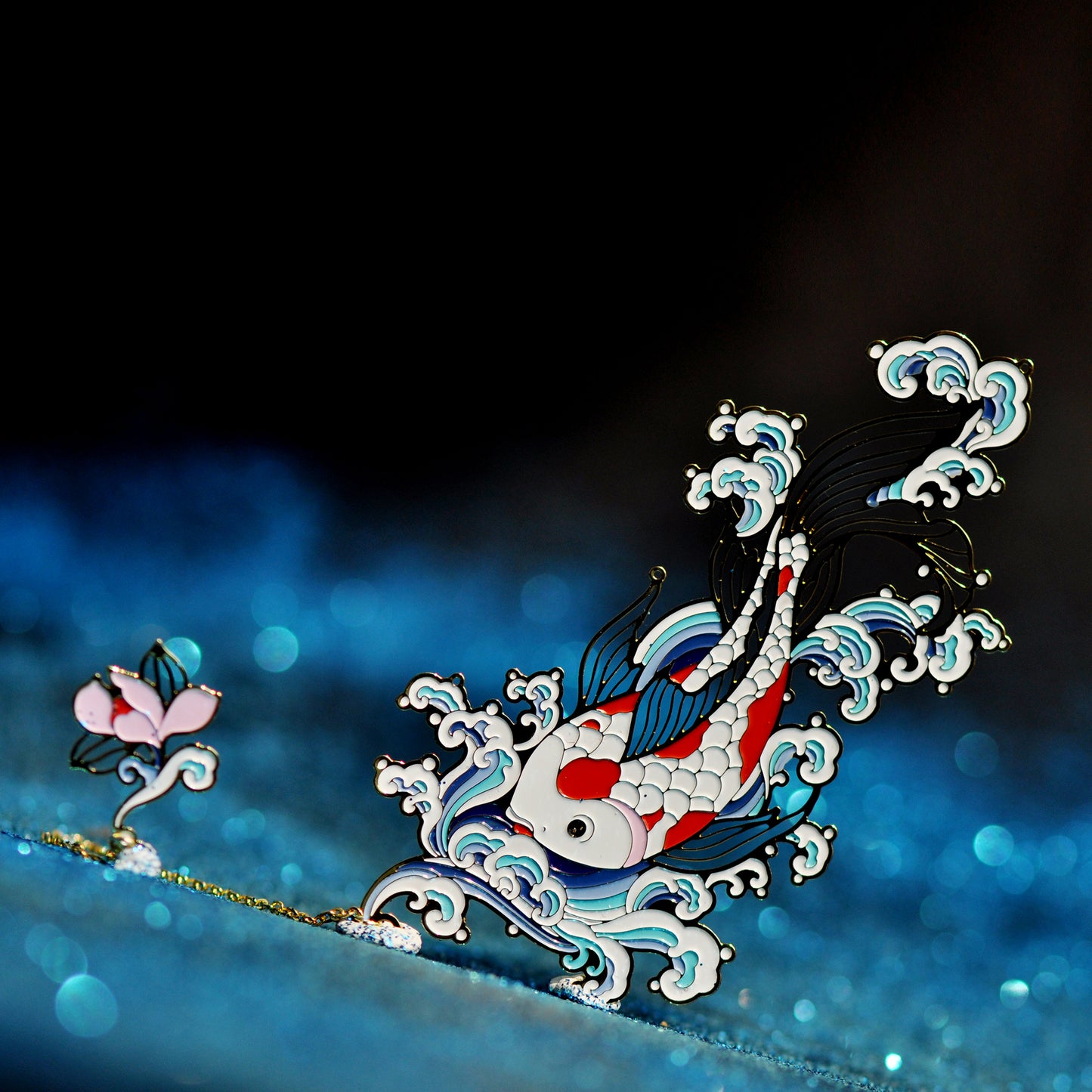 Auspicious Animal Metal Bookmarks (Koi)