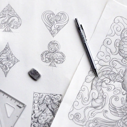Tiger Versus Dragon Playing Cards